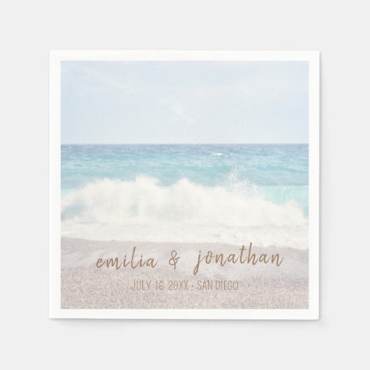 Beach Wedding | Seaside Wedding Serviette (Vorderseite)