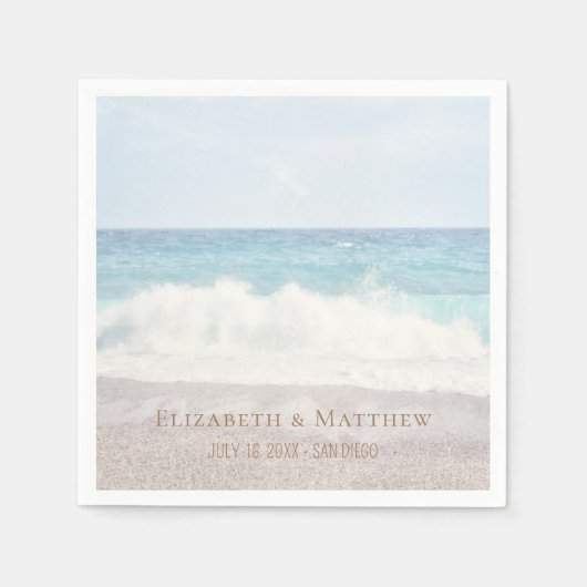 Beach Wedding | Seaside Wedding Serviette (Vorderseite)