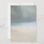 Beach Wedding, Seastars String Lights Empfang Einladung (Rückseite)