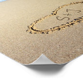 Beach Wedding Sign Gästebuch Sand Heart Initialen (Ecke)