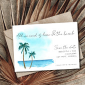 Beach Wedding Simple Foto Save the Date