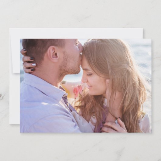 Beach Wedding Simple Foto Save the Date (Rückseite)