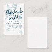Beach Wedding Sparkler Senden Tags Blue (Vorne/Hinten)