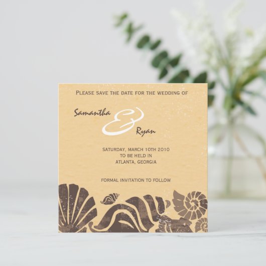 Beach Wedding - Speichern Sie die Datumskarten Save The Date (Stehend Vorderseite)