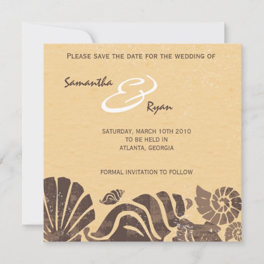 Beach Wedding - Speichern Sie die Datumskarten Save The Date (Vorderseite)