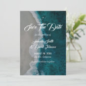 Beach Wedding speichert die Datumskarten Save The Date (Stehend Vorderseite)