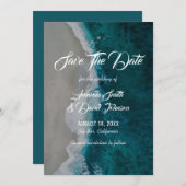 Beach Wedding speichert die Datumskarten Save The Date (Vorne/Hinten)
