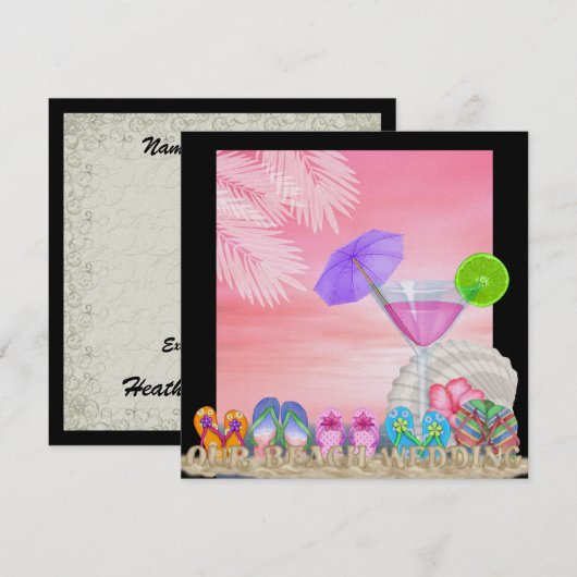 Beach Wedding - SRF Einladung (Vorne/Hinten)