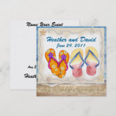 Beach Wedding - SRF Einladung (Vorne/Hinten)