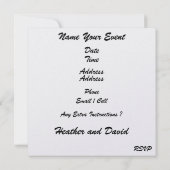 Beach Wedding - SRF Einladung (Rückseite)