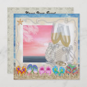 Beach Wedding - SRF Einladung (Vorne/Hinten)