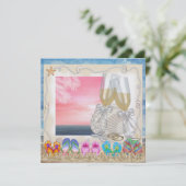 Beach Wedding - SRF Einladung (Stehend Vorderseite)