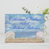 Beach Wedding - SRF Einladung (Stehend Vorderseite)