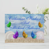 Beach Wedding - SRF Einladung (Stehend Vorderseite)