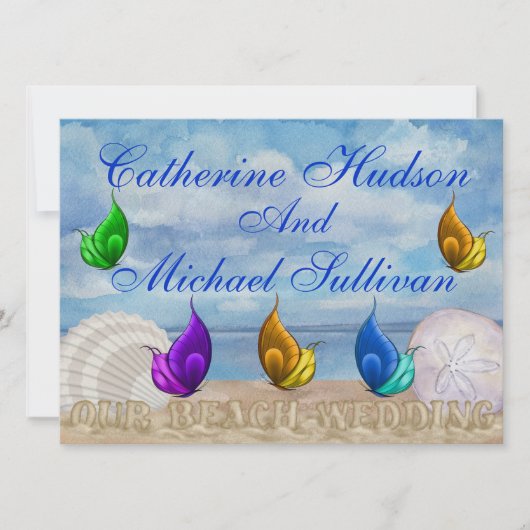 Beach Wedding - SRF Einladung (Vorderseite)