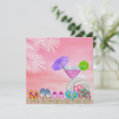 Beach Wedding - SRF Einladung (Stehend Vorderseite)