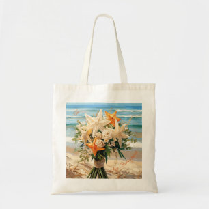 Beach Wedding Starfish Bouquet Tote Bag Tragetasche