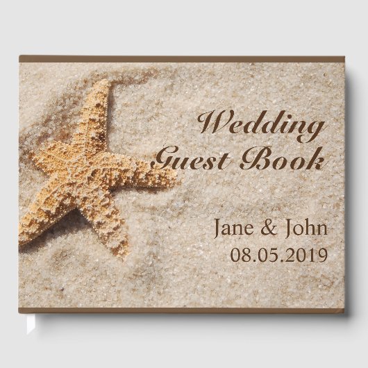 Beach Wedding Starfish Gästebuch (Vorderseite)