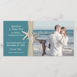 Beach Wedding Starfish Save the Date Foto