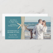 Beach Wedding Starfish Save the Date Foto (Vorne/Hinten)