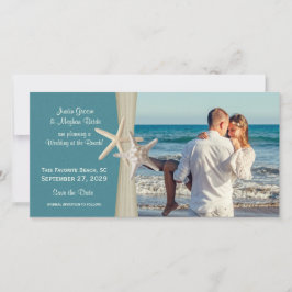 Beach Wedding Starfish Save the Date Foto