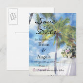 Beach Wedding STD Postcard Ankündigungspostkarte (Vorne/Hinten)