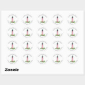 Beach Wedding Stickers Template Lighthouse (Blatt)