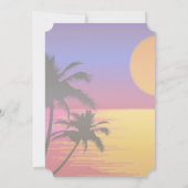 Beach Wedding Sunset Brautparty Einladung (Rückseite)