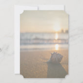Beach Wedding Sunset Seashell Brautparty Einladung (Rückseite)