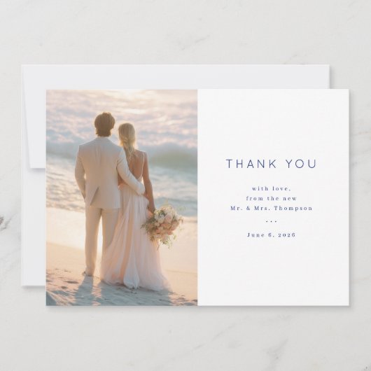 Beach Wedding Thank You Card Dankeskarte (Vorderseite)