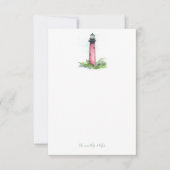 Beach Wedding Thank You Cards Lighthouse Dankeskarte (Vorderseite)