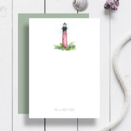 Beach Wedding Thank You Cards Lighthouse Dankeskarte