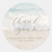 Beach Wedding | Thank You Sticker (Vorderseite)