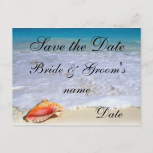 Beach Wedding Thema Save the Date Postkarten