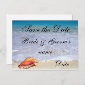 Beach Wedding Thema Save the Date Postkarten (Vorne/Hinten)