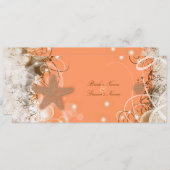 Beach wedding theme elegant party custom einladung (Vorne/Hinten)