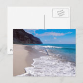 Beach Wedding Theme Foto retten Termine Ankündigungspostkarte (Vorne/Hinten)