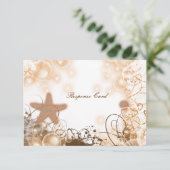 Beach wedding theme - response rcard RSVP karte (Stehend Vorderseite)