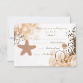 Beach wedding theme - response rcard RSVP karte (Rückseite)