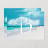 Beach Wedding Tischnummer Card (Vorne/Hinten)