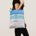 Beach Wedding Tote Bag Tasche<br><div class="desc">Perfekter Gegenstand für dieses Paar zu sein! Weitere Informationen zu den entsprechenden digitalen Artikeln finden Sie im Etsy Shop: https://www.etsy.com/shop/BDPDesignsWeddings?ref=seller-platform-mcnav&search_query=BW001</div>