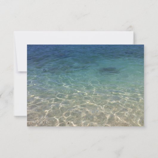 Beach Wedding Tropical Starfish Empfang Einladung (Rückseite)