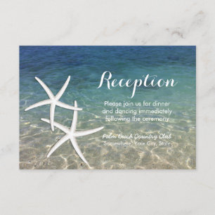 Beach Wedding Tropical Starfish Empfang Einladung