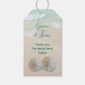 Beach Wedding Two Sand Dollars Liebesmarken Geschenkanhänger (Vorderseite)