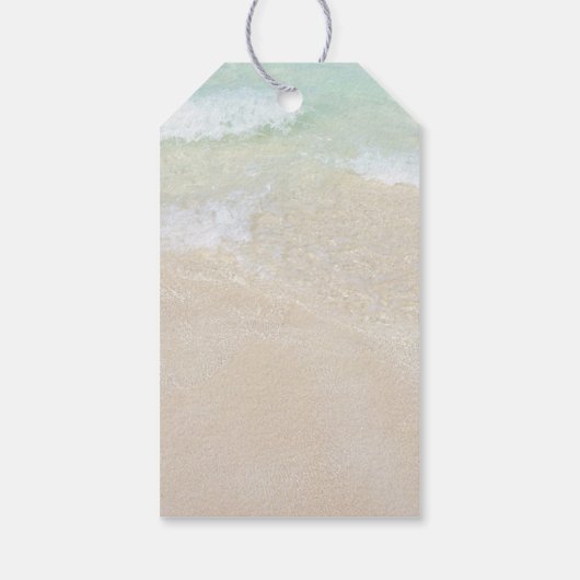 Beach Wedding Two Sand Dollars Liebesmarken Geschenkanhänger (Rückseite)