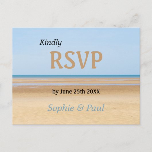 Beach Wedding UAWG Postcard Einladungspostkarte (Vorderseite)