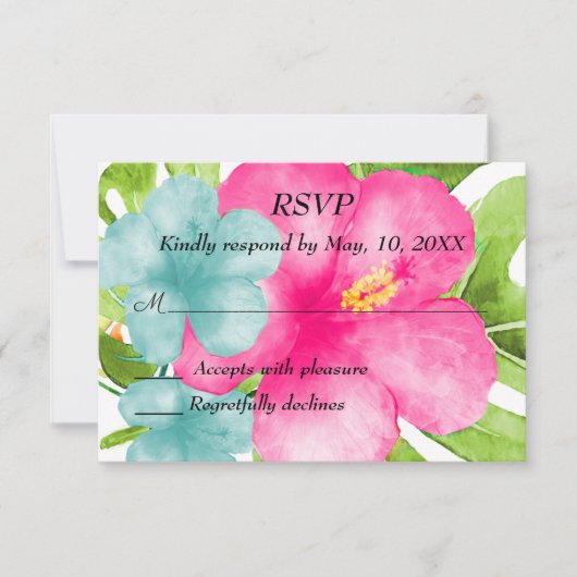 Beach Wedding UAWG RSVP Karte (Vorderseite)