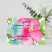 Beach Wedding UAWG RSVP Karte (Stehend Vorderseite)