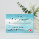 Beach Wedding UAWG RSVP Karte (Stehend Vorderseite)