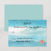 Beach Wedding UAWG RSVP Karte (Vorne/Hinten)